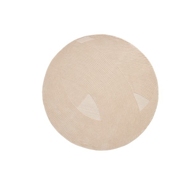 Krem ručno rađen vunen okrugao tepih ø 200 cm Domm – Kave Home