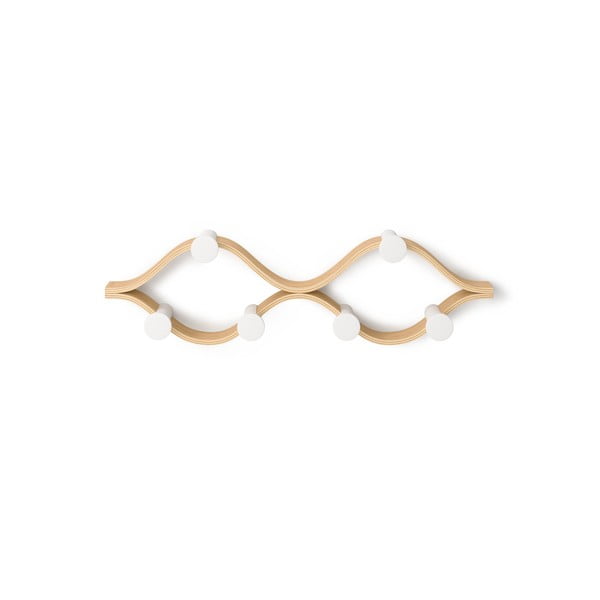 Zidna vješalica od masivnog kaučuka u prirodnoj boji Montage – Umbra