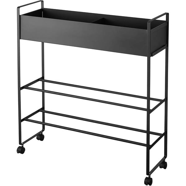 Crni metalni ormar za dječje cipele 74,5x74,5x22 cm Tower – YAMAZAKI