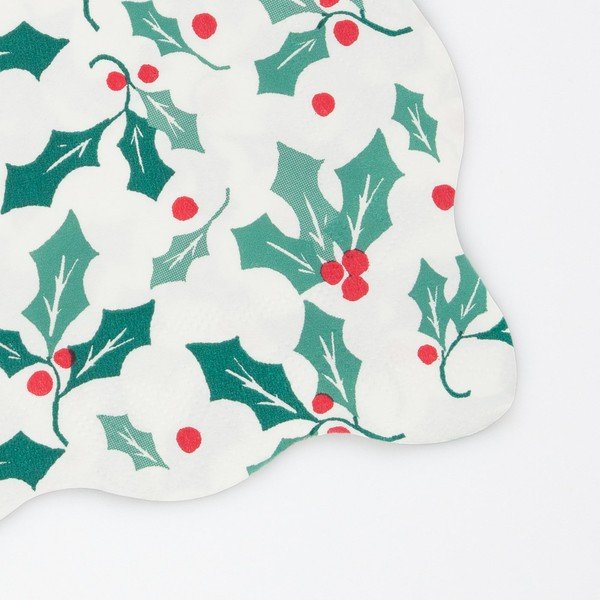 Papirnati ubrusi u setu 16 kom Holly Pattern – Meri Meri-image-1