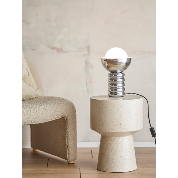 Stolna lampa u srebrnoj boji sa staklenim sjenilom (visina 32 cm) Spike – Bloomingville-image-2