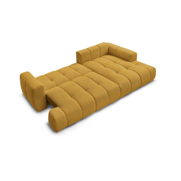 Senf žuta sklopiva/s prostorom za odlaganje kutna garnitura (s desnim kutom/s ležaljkom) Fuji – Bobochic Paris-image-4