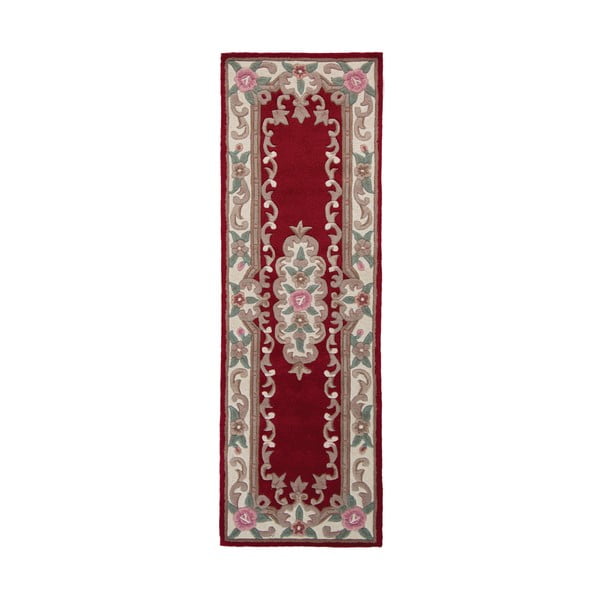 Crveni vuneni tepih Flair Rugs Aubusson, 67 x 210 cm