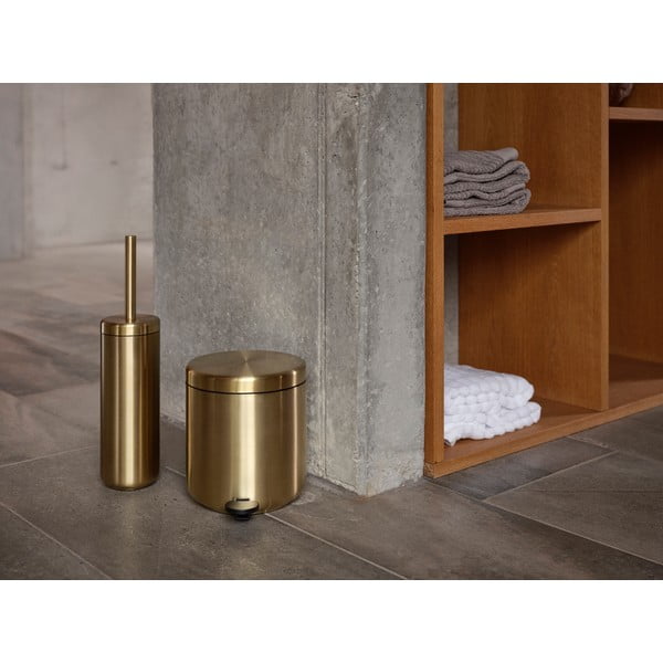 Mjedena kanta za smeće od nehrđajućeg čelika s pedalom 4 l Ume Brass – Zone-image-1
