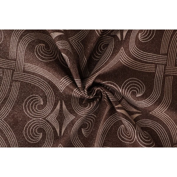 Smeđa posteljina za bračni krevet od pamučnog satena 200x200 cm Pandora – Mijolnir-image-2