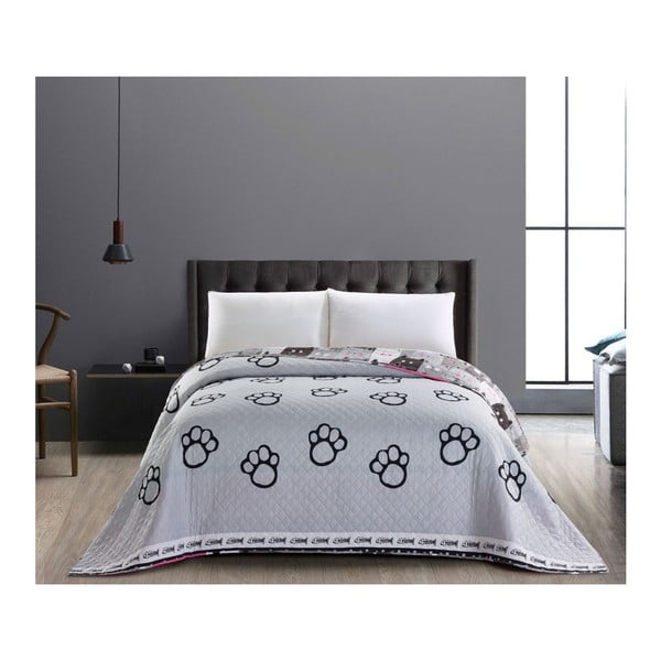 Dvostrana siva navlaka od mikrovlakana DecoKing Cat Invasion, 220 x 240 cm-image-1