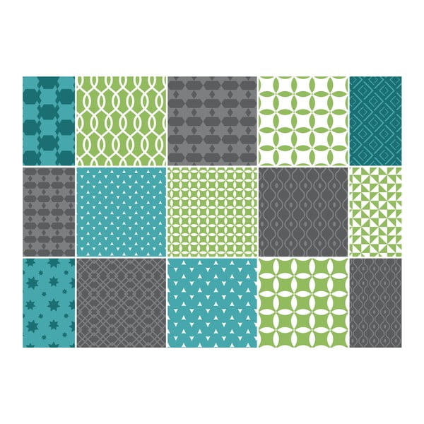 Set od 15 ukrasnih zidnih naljepnica Ambiance Sofia, 15 x 15 cm-image-2