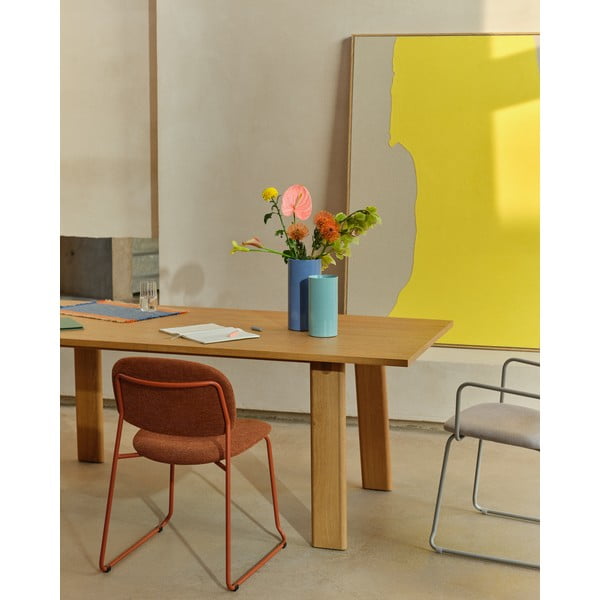 Proširiv blagovaonski stol s dodatnom pločom s pločom stola u dekoru hrasta 95x200 cm Arlen – Kave Home-image-2