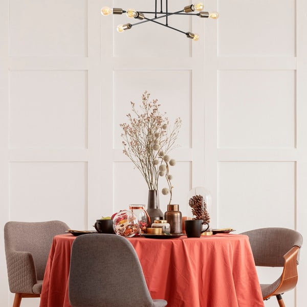 Crna stropna svjetiljka Fleur – Opviq lights-image-1