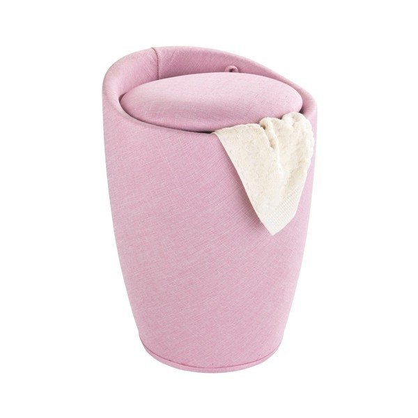 Ružičasta košara za rublje i tabure u jednom Wenko Linen Looku, 20 l-image-3