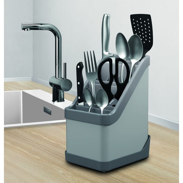 Crni stalak za pribor za jelo Metaltex Keep-Tex-image-1