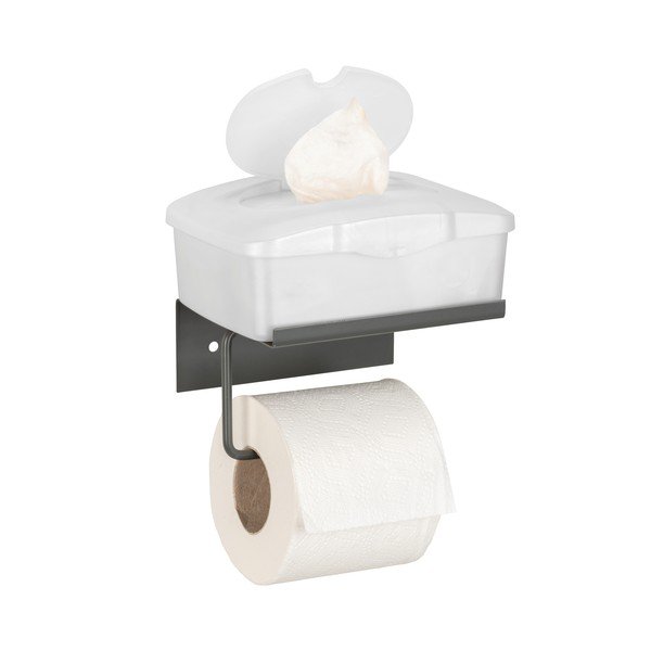 Antracitno sivi metalni samoljepljiv/s policom držač toaletnog papira Desulo – Wenko-image-4
