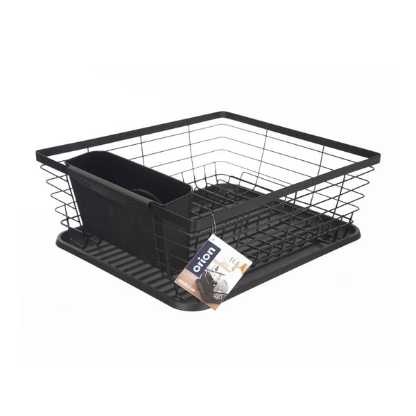 Crni metalni ocjeđivač za posuđe 36x30,5 cm Radka – Orion-image-2