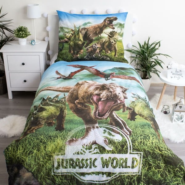 Pamučna dječja posteljina za krevet za jednu osobu 140x200 cm Jurassic World – Jerry Fabrics-image-3