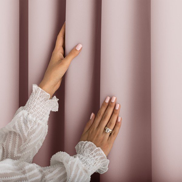 Prljavo roza zavjesa za djelomično zamračenje 140x250 cm Carli Tie – Restilo-image-2