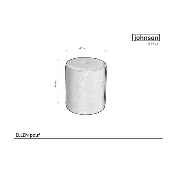 Smeđi pouf JohnsonStyle Ellen Magic Velvet, ⌀ 40 cm-image-1