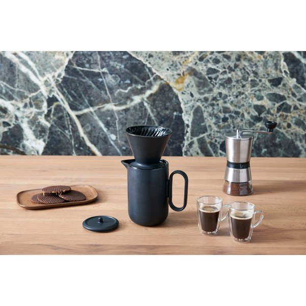 Set za kavu od crne keramike Palermo - Leopold Vienna-image-1