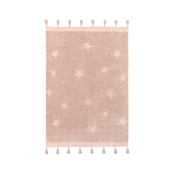 Ružičasti periv/ručno rađen pamučan dječji tepih 120x175 cm Hippy Stars Vinatge Nude – Lorena Canals