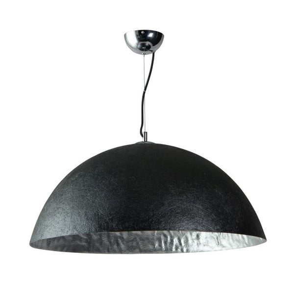 Crno-srebrna stropna svjetiljka ETH Mezzo Tondo, ⌀ 70 cm