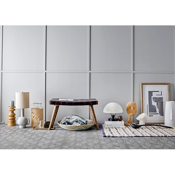 Sivo-plava deka Bloomingville Ornaments, 160 x 130 cm-image-1