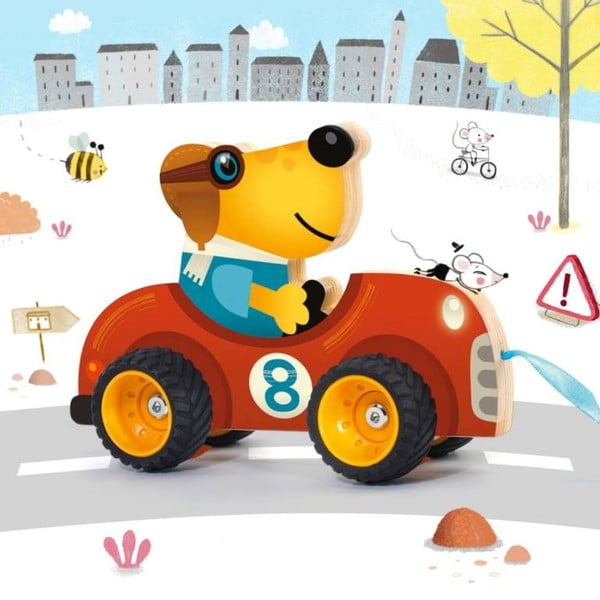 Dječja drvena igračka na uzici Djeco Formula-image-1