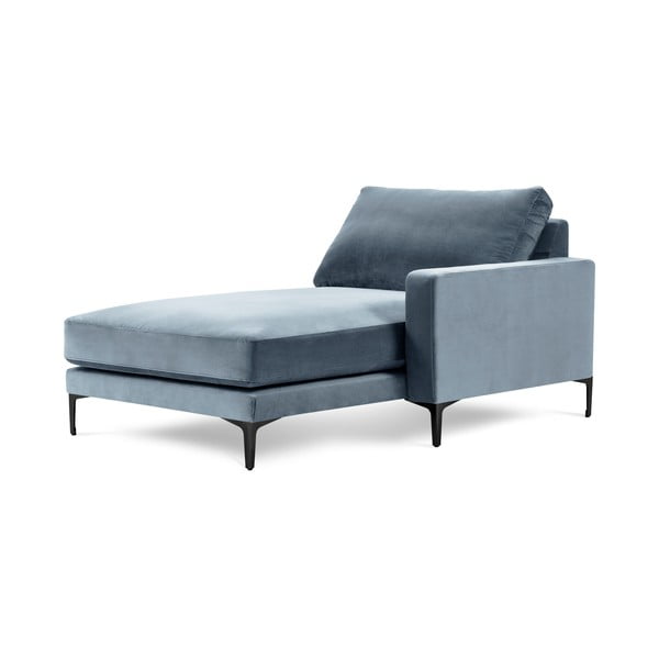 Svijetloplava baršunasta ležaljka Kooko Home Harmony, desni kut-image-2