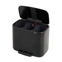 Mat crna željezna kanta za smeće za odvojeni otpad/s pedalom 33 l Bo – Brabantia