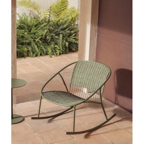 Zelena vrtna fotelja Atrani – Kave Home-image-1