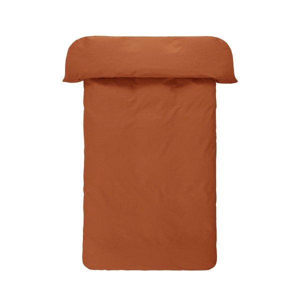 Posteljina za krevet za jednu osobu od organskog pamuka boja terakote 140x200 cm Zack – Jotex