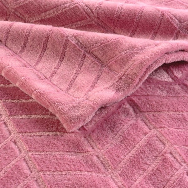 Ružičasti prekrivač od mikroflanela 180x220 cm Arya – douceur d'intérieur-image-2