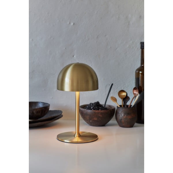 Mjedena LED stolna lampa s daljinskim upravljačem s metalnim sjenilom (visina 22 cm) Tim – Sirius-image-3