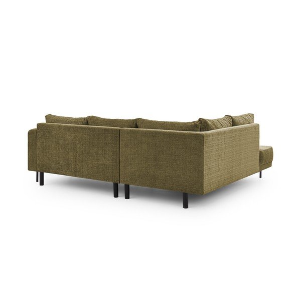 Zelena kutna garnitura od šenila (s lijevim kutom/u obliku slova L) Mauris  – Ropez-image-3