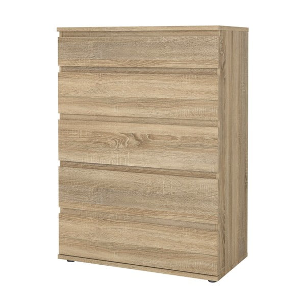 Visoka komoda u dekoru hrasta u prirodnoj boji 77x107 cm Nova – Tvilum-image-3