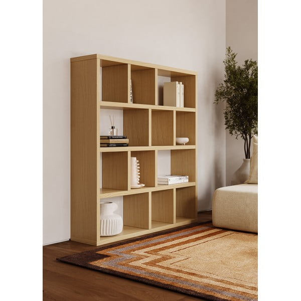 Smeđa biblioteka u dekoru hrasta 150x159 cm Berlin – TemaHome-image-1