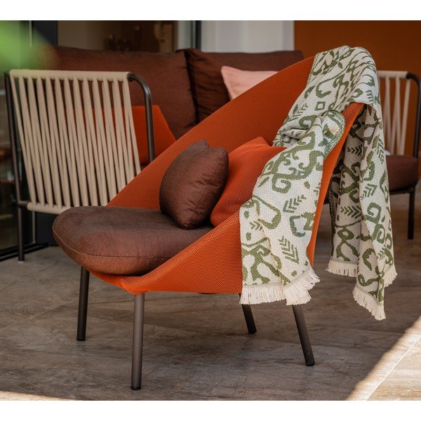 Tamnozeleni pokrivač s udjelom pamuka Euromant Summer Linen, 140 x 180 cm-image-3