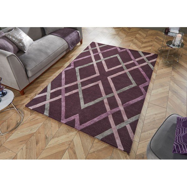 Ljubičasti tepih od viskoze Flair Rugs Trellis, 160 x 230 cm-image-4