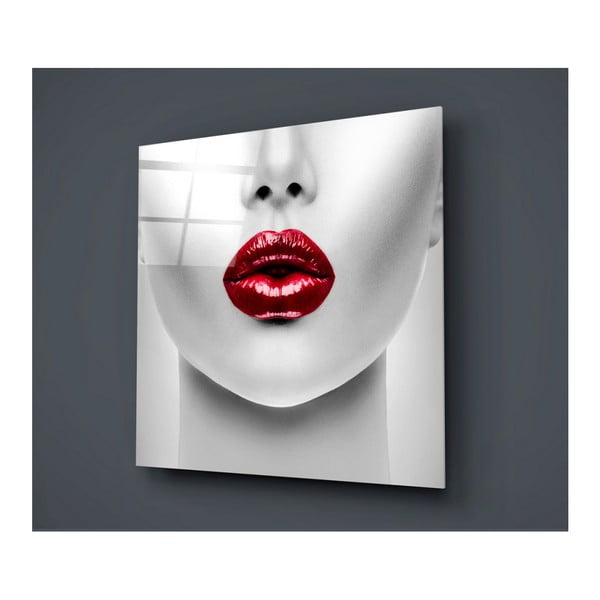 Slika na staklu Insigne Lips Rojo, 50 x 50 cm