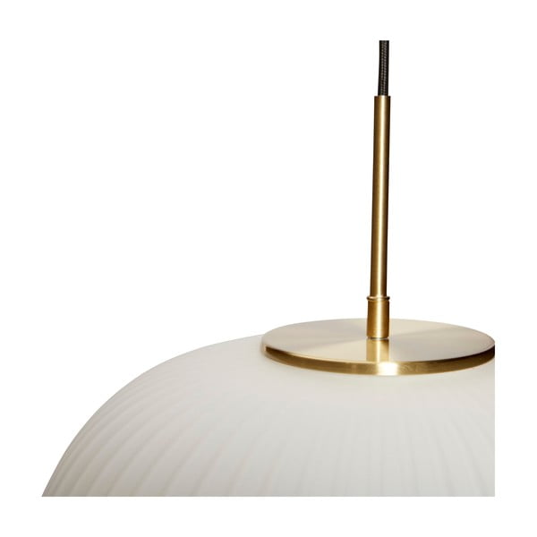 Bijela viseća svjetiljka sa staklenim sjenilom ø 40 cm Serene – Hübsch-image-4