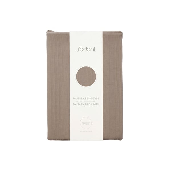 Posteljina smeđe-siva za krevet za jednu osobu/za produženi krevet od damasta 140x220 cm Noble – Södahl-image-4