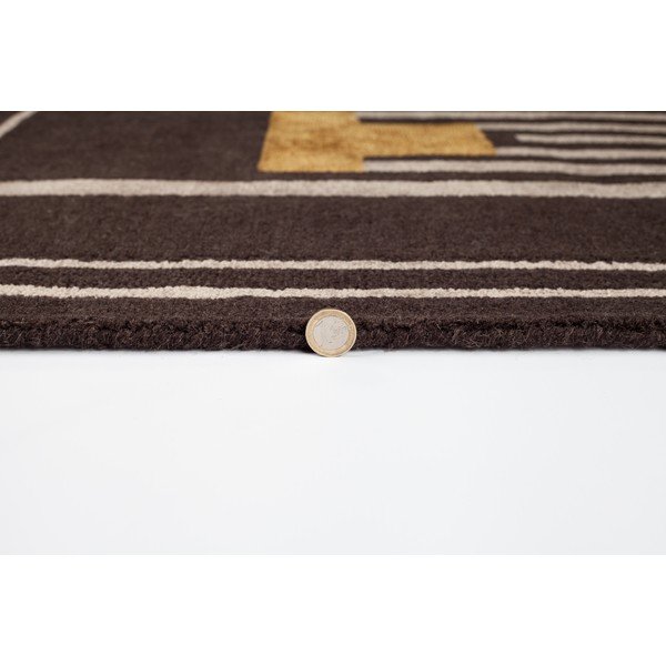 Smeđi ručno tkani tepih Flair Rugs Moderne Lifestyle, 200 x 290 cm-image-1