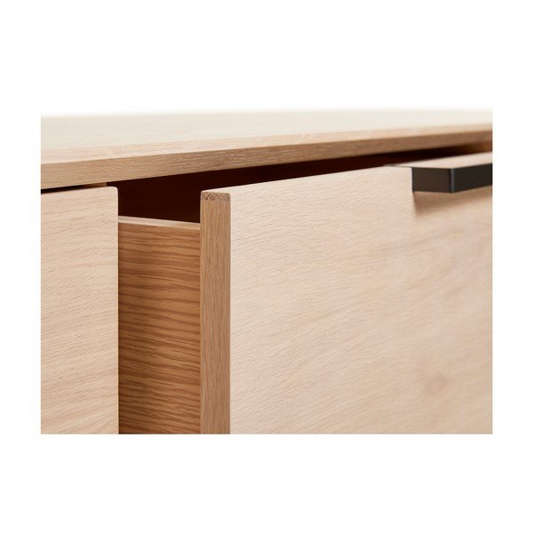 Niska komoda od bijelog hrasta s 3 vrata Unikatni namještaj Vivara-image-3