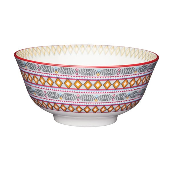 Zdjela od zemljanog posuđa Kitchen Craft Bright Geometric, ⌀ 15,5 cm