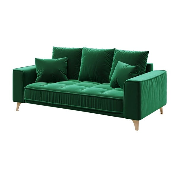 Tamnozelena sofa od baršuna Devichy Chloe, 204 cm-image-2