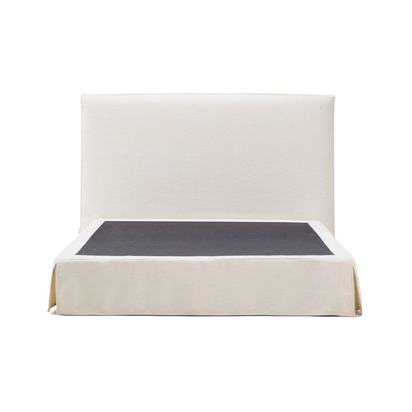 Bijeli tapecirani bračni krevet 160x200 cm Jaira – Kave Home-image-3