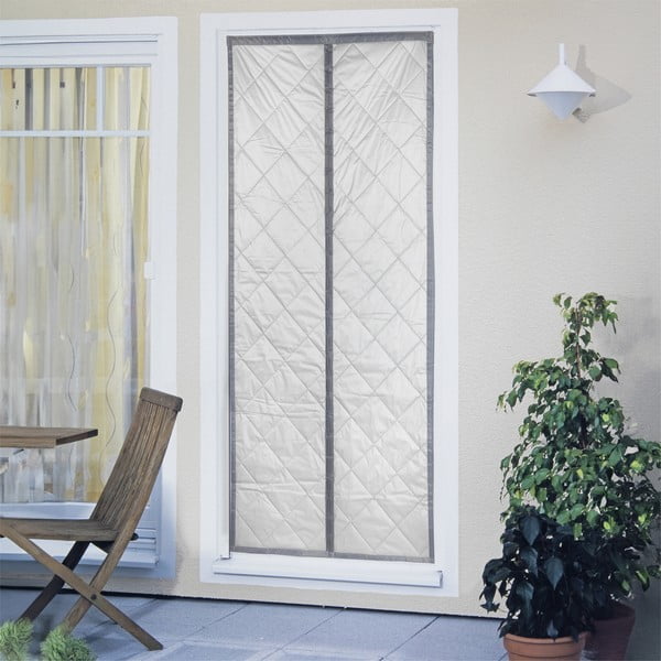 Siva/u srebrnoj boji termo izolacijska zavjesa za vrata 90x200 cm – Maximex-image-1