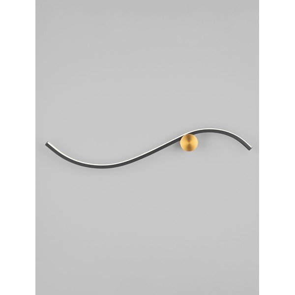 Mat crna LED zidna lampa aluminijska Kima – Nova Luce-image-4