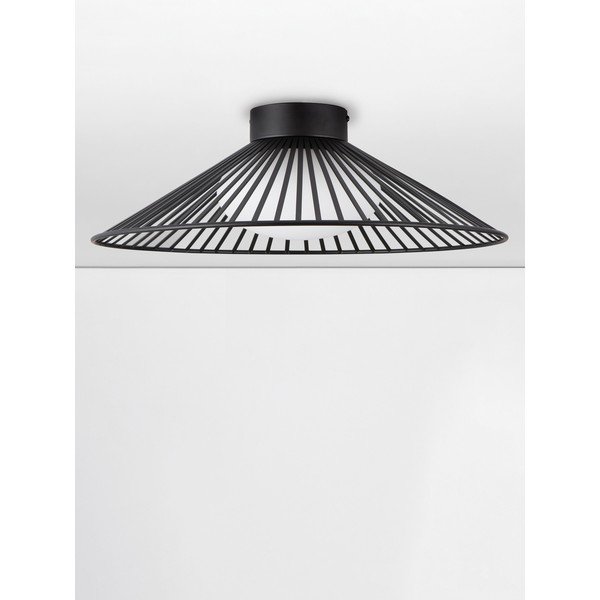 Mat crna metalna LED stropna svjetiljka sa staklenim sjenilom Brume – Nova Luce-image-4