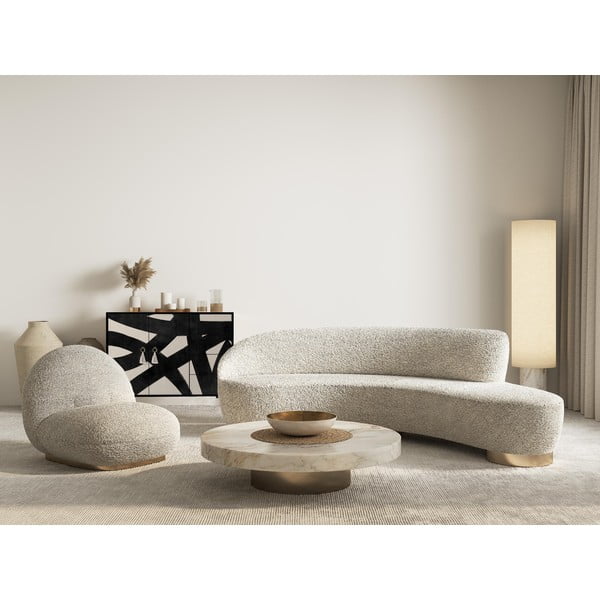 Crna/bež niska komoda 113x84 cm Wilma – Really Nice Things-image-3