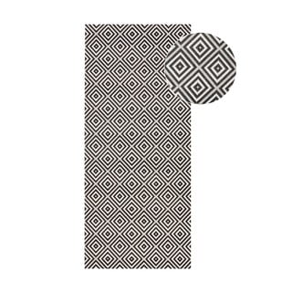 Crno-bijeli vanjski tepih NORTHRUGS Karo, 80 x 200 cm