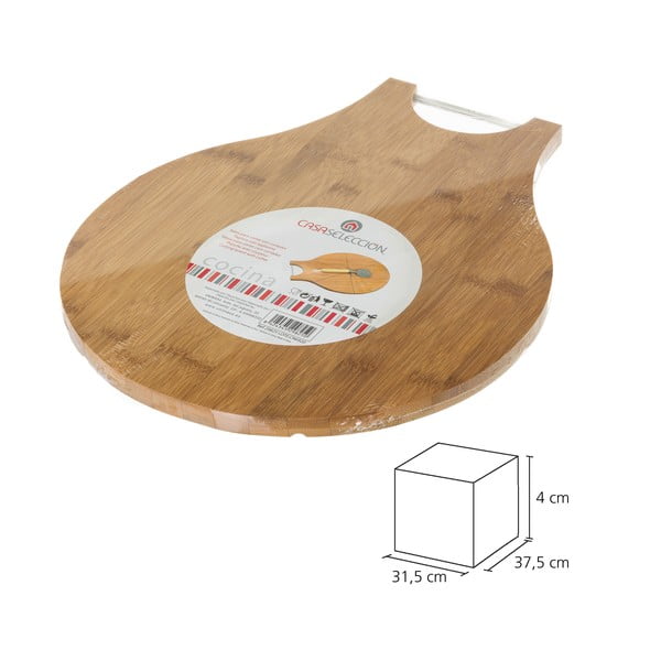 Set od bambusa daska za rezanje i škare za pizzu Casa Selección-image-4